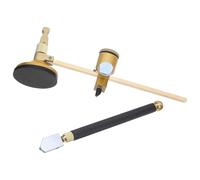 SUPVOX Tagliavetro Circolare Regolabile con Base Ventosa Utensile per Taglio Vetro Compasso con Penna per Incisione Strumento Tagliavetro Portatile per Taglio Preciso del Cerchio