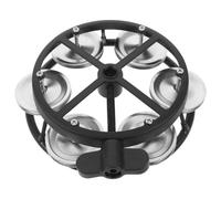 SUPVOX Tamburello Hi Hat con Sonagli Doppia Riga per Batteristi e Chitarristi Tamburo Mano e Montabile per Performance Musicali e Feste Natale