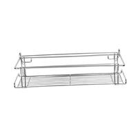 SUPVOX Tavolo Da Campeggio Portatile Con Cesta Appendibile Inossidabile Organizer Multifunzionale Per Picnic e Bbq Supporto Estensibile Per Attrezzature Da Cucina Outdoor