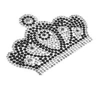 SUPVOX Termoadesiva a Forma di Corona Strass Glitterata, Decorazione per Abbigliamento Fai da Te, Applicazione su Vestiti e Accessori, 6.8x9.3 Cm, Colore Nero