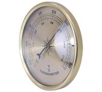 SUPVOX Termometro Metallico Rotondo per Interni ed Esterni, Piccolo Indicatore di Temperatura Preciso Ampio Display Digitale, Termometro Esterno Decorativo e Portatile per Casa, Garage