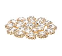 SUPVOX Toppe da Cucire con Strass a Forma di Fiore Abbellimenti in Lega con Dorso Piatto per Borse e Scarpe da Sposa Applicazioni Decorative per Abiti da Matrimonio e Accessori