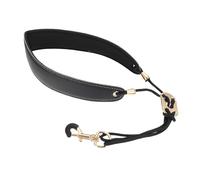 SUPVOX Tracolla per Sassofono in Pelle con Fodera Morbida Nera Cintura per Spalla Facile da Installare e Confortevole per Musicisti