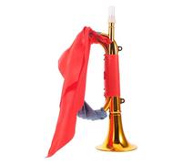 SUPVOX Tromba di Plastica per Feste Rumorose, Corno da Gioco Portatile Nastro Blu e Decorazione Rossa, Strumento Musicale Leggero per Eventi Sportivi e Celebrazioni