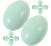 SUPVOX Uova Finte in Legno 10 Pezzi, Uova Artigianali da Dipingere, Decorazioni Creative per Pasqua, Giocattoli Fai da Te, Ornamenti di Simulazione Realistici 60x45 Mm