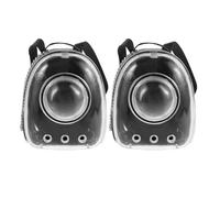 SUPVOX Zaino per gatti in miniatura per casa delle bambole, 2 pezzi, in scala 1:12, per il trasporto di animali domestici, per giochi di ruolo, accessori per bambole, nero