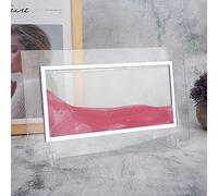 SUPYINI Bellissimo Quadro Dinamico con Sabbia Rosa, Cornice per Specchio, Pittura con Sabbia con Base, Ornamento Decorativo Antistress per Casa, Ufficio, Bambini, Sfondo Incluso (Rosato)