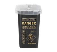 SUPYINI Contenitore per Rifiuti con Taglierina Usa e Getta con Guscio in Plastica, Facile Trasportare per lo Smaltimento degli Aghi, Migliora L'ambiente (Nero)