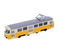 SUPYINI Giocattolo auto per bambini, giocattolo per auto, modello in lega con luce e suono, splendida confezione da scatola, adatto per collezioni, regali (classico tram giallo)