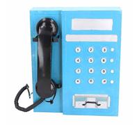 SUPYINI Modello di telefono vintage retrò, telefono di simulazione vecchio stile per giochi di ruolo, oggetti di scena fotografici e decorazioni per la casa (blu)