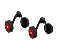 SUPYINI Ruota ausiliaria per decespugliatore di corde, supporto ruota per decespugliatore, struttura triangolare regolabile, viti con cuscinetto a rulli con design staccabile per tubi dell'albero