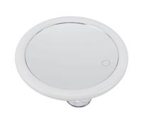 SUPYINI Specchio Trucco con ingrandimento 14,2 cm, Tripla Ventosa, ingrandimento 10x, luminosità Regolabile, Specchio con ingrandimento a LED