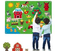 SUQ 29PCS Lavagna in Feltro, Set di Lavagne per Azienda Agricola, Lavagna in Feltro per Bambini, Lavagna in Feltro Interattiva per Bambini Lavagna in Feltro, Lavagna per Raccontare Storie