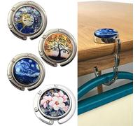 SUQ 4 Pezzi Gancio per Borsa per Tavolo, Ganci per Tavolo Appendi di Metallo, Gancio Porta Borsa di Tavolo, per Borsa y Decorazione Natalizia, Camino, Zainetto, Regge 5 chili