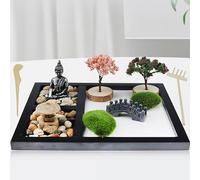SUQ Accessori per Giardino Zen, Decorazioni Sandbox, Miniature Mini Giardino Zen da Tavolo, Decorazione Accessori da Giardino in Miniatura, Kit di Ornamenti fai da te