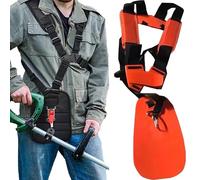 SUQ Cinghia di Imbracatura Trimmer con Doppia Spalla, Comodo Strimmer Doppio Petto Cinghia di Imbracatura, Trimmer Strimmer Harness Accessori per Tosaerba, Regolabile per Brush Cutter (Arancione)