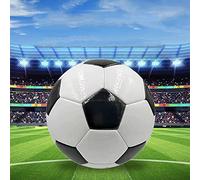 SUQ Dimensione Tradizionale 5 Nero Bianco Pelle Sintetica Calcio, per la Formazione di Bambini e Adulti Concorsi di Pratica, Divertimento, Giochi per Interni/Esterni, Ideale per Parco, Spiaggia