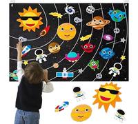 SUQ Lavagna in Feltro, Lavagna in Feltro per Bambini, Lavagna in Feltros Interattiva per Bambini Lavagna, per Raccontare Storie (Universo)