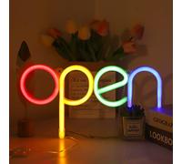 SUQ LED Marquee Luci BAR Segni, Lettera Lampada, Illuminazione Lettera, Luce Notturna, Light Up Lettere Decorazione, Alimentato a Batteria, Stile Industriale, per BAR, Pub, Compleanno(aperto)