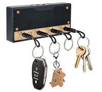 SUQ Portachiavi a Parete Porta Chiavi da Muro Per Casa, Cavaliere nero oro rosa, Portachiavi Chitarra Amp Chiave Chitarra Portachiavi Gancio Montaggio a Parete, con 4 connettori per chitarra Un regalo