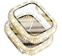 Surace Compatibile con Apple Watch Serie 11 e Serie 10, 300 diamanti di | 300 Crystal Diamonds, custodia protettiva rigida con protezione schermo in vetro temperato integrato, protezione completa