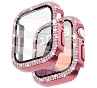Surace Custodia protettiva compatibile con Apple Watch da 38 mm, con pellicola protettiva, compatibile con Apple Watch Series 3/2/1, 38 mm, rosa