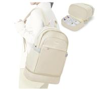 suradar Sacca Sportiva Zaino Palestra Donna con Scomparto Zaino Sportivo Donna Sacca Zaino Sacca Impermeabile Piscina Sacca Palestra Donna Zaino Palestra Con Portascarpe Sacca Piccolo Beige