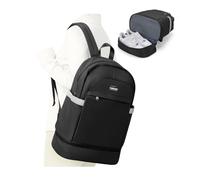 suradar Zaino Palestra con Portascarpe Donna Sportivo Zaina Piscina Zaino da Viaggio Pieghevole Grande Borsa Palestra per Nuoto Yoga Nero