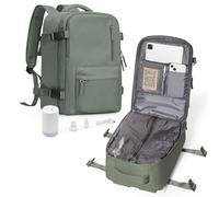 suradar Zaino sottovuoto da viaggio con pompa a compressione, zaino da viaggio Ryanair 40 x 20 x 25 cm, Verde militare