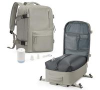 suradar Zaino sottovuoto da viaggio con pompa a compressione, zaino da viaggio Ryanair 40 x 20 x 25 cm, Grigio e marrone.