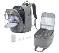 suradar Zaino sottovuoto da viaggio con pompa Ryanair Cabin Bags 40x20x25 Sottosella Zaino a compressione sottovuoto Vacpack Cabin Ryan Air Bag 40x20x25, Grigio