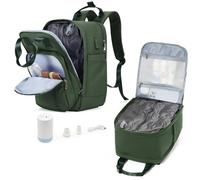 suradar Zaino sottovuoto da viaggio con pompa Ryanair Cabin Bags 40x20x25 Sottosella Zaino a compressione sottovuoto Vacpack Cabin Ryan Air Bag 40x20x25, Verde scuro