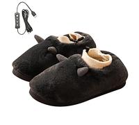 Surakey 1 paio di pantofole riscaldate per piedi elettriche USB da donna, in peluche, invernali, lavabili, per ufficio, casa