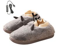 Surakey 1 paio di pantofole riscaldate per piedi elettriche USB da donna, in peluche, invernali, lavabili, per ufficio, casa