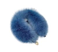 Surakey Sciarpa da Collo in Pelliccia Sintetica Donna Inverno Sciarpa Calda Scialli Sciarpa 53CM Collo in Pelliccia Artificiale Morbida e Confortevole Collo Rimovibile Falso per Giacca Cappotto (Blu