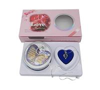 Surakey Set di ostriche con scatola di perle coltivate dacqua dolce, collana di perle, set regalo di gioielli per Natale, Capodanno, compleanno, scatola di collana + catena in acciaio inossidabile