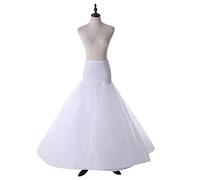Surakey Sottogonna da sposa donna, bianco gonna lunga crinolina mezze slips, sottoveste abito da sposa un cerchio, gonna a crinolina per abito da sposa da sera principessa medievale costume accessori
