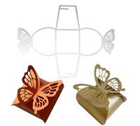 Surakey Stencil per Scatole Regalo di Compleanno e Matrimoni, Scatola di Carta a Forma di Farfalla 3D in Metallo, Fustella per Goffratura, Album di Ritagli, Fustelle da Taglio