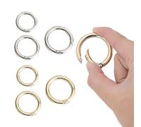SURALIN 6 Pezzi Moschettoni per Borse, Anello Moschettone Rotondo, Chiusure per Porta, Chiave e ad Anello, Chiusure a Molla