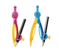 SURALIN Set di 2 Compasso da Studio ergonomici per Matematica e Geometria Strumento da Disegno Rotondo Compasso con Matita Compasso con Portapenne
