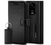 SURAZO Custodia in pelle di alta qualità per Xiaomi 13 Pro 5G, pieghevole, in vera pelle, magnetica, scomparto per carte di credito, protezione RFID, funzione di supporto, colore: nero