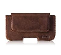 SURAZO Custodia in vera pelle al 100% per Apple iPhone 15 Pro Max - Custodia orizzontale in pelle [custodia per cellulare in pelle piena]