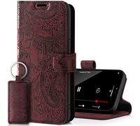 SURAZO Prestige - Custodia in pelle per Samsung Galaxy S22 Ultra 5G, con apertura RFID, 3 scomparti per carte e tasca per contanti