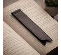 SURAZO Segnalibro lungo in pelle, realizzato a mano, in vera pelle di alta qualità, con fodera in velluto, design elegante, nero, idea regalo perfetta per gli amanti dei libri
