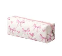 SURBEAV Astuccio portapenne per ufficio, università, scuola, organizer per cosmetici, estetico, grazioso astuccio per ragazze, ragazzi e bambini (bianco puro) (fiore B)