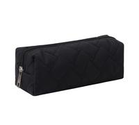 SURBEAV Astuccio portapenne per ufficio, università, scuola, organizer per cosmetici, estetico, grazioso astuccio per ragazze, ragazzi e bambini (nero puro)