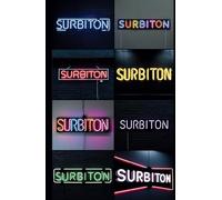 Surbiton neon signs notebook (hardcover) | 5.5x8.5 lined 100 pages | London lover Surbiton Londoner notebook love London travel | get **it done notebook