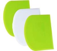 SURDOCA - Corno da pasticceria, 3 pezzi, in plastica PE senza BPA, morbida, per tagliare patate, bordo e cuneo, tagliente, taglierina per panetteria, antiscivolo, corno da panettiere, raschietto per