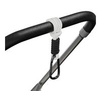 SURDOCA Ganci per Passeggino Porta Borse, Ganci Passeggino Universali, Gancio Passeggino per Borsa, Accessori per Passeggino Leggero Bianco 1pc