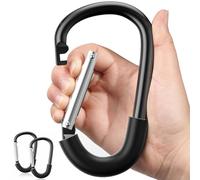 SURDOCA Gancio per passeggino per mamma, clip per passeggino per appendere borsa e shopping, accessori per passeggino, 2 pezzi, nero